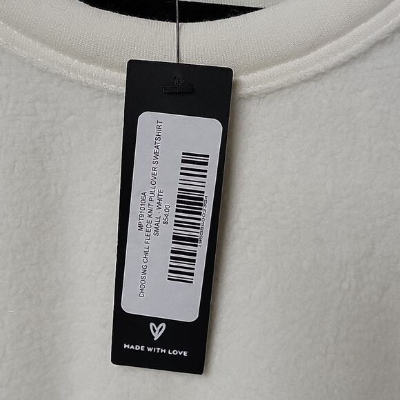 Lulus White Crewneck Pullover Sweatshirt Womens Size Small NWT - Picture 6 of 11